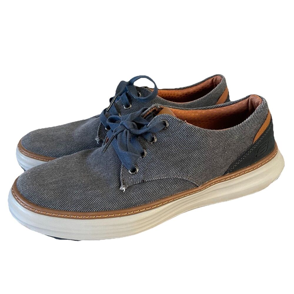 SKECHERS Moreno- Ederson‎ Men's Memory Foam Lace Up Sneakers 7.5 M